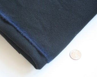 Yardage of classic black wool fabric. Vintage wool fabric, medium weight, felt like fabric, traditional fabric, wide fabric, soft
