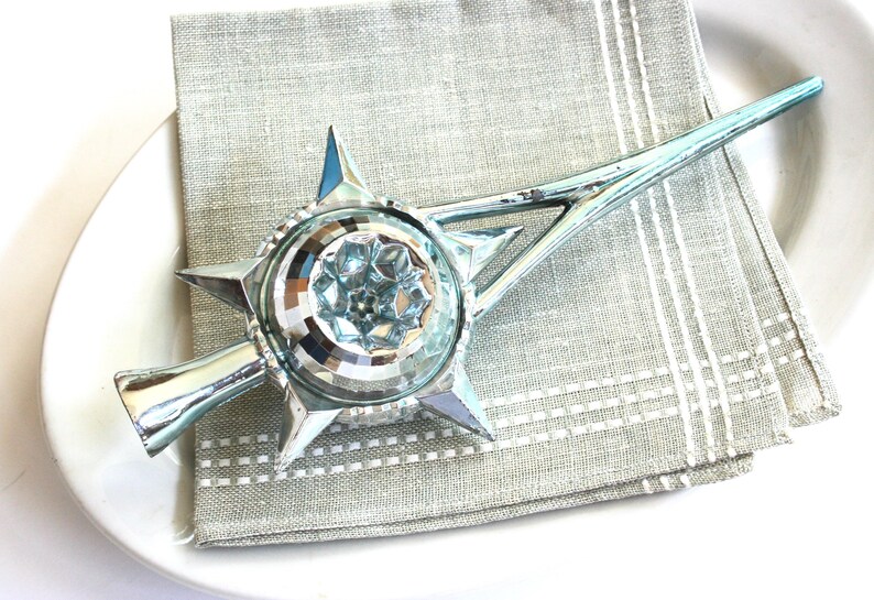 Kitschy Star Christmas Tree Topper. Funky Retro Tree Topper, Plastic