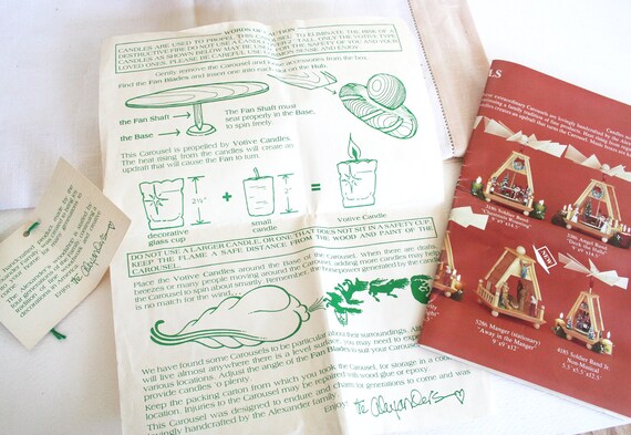 Vintage Wooden Christmas Carousel by Alexander of Heather Hills