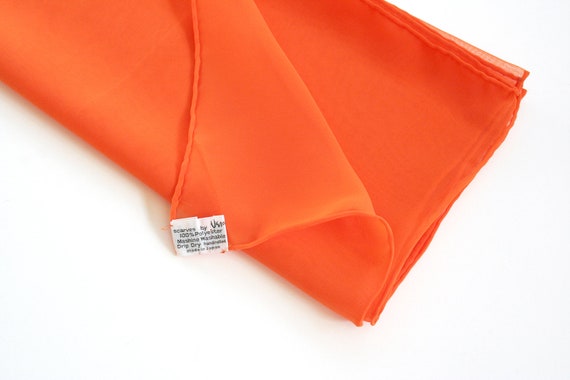 Vera Neumann orange sheer scarf. Sheer Vera scarf… - image 1