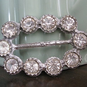 Vintage strass sjerp riemgesp