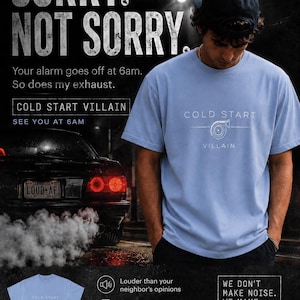 Cold Start Villain Shirt, Turbo Car Shirt, Car Enthusiast Tee, Funny Car Shirt, Car Apparel, Streetwear Car, JDM Euro Car Gift t shirt