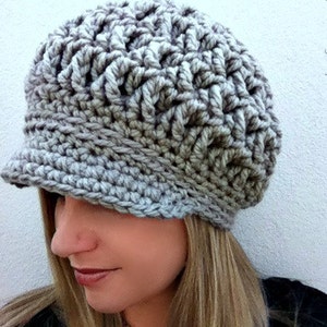 Newsboy Crochet Hat Pattern for Super 
