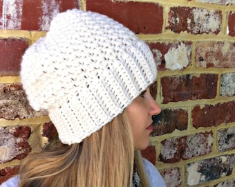 Ribbsta Slouchy Beanie Anleitung für dickes Garn - Häkelanleitung Nr.230 Digitaler Download