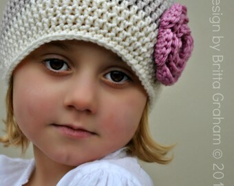Unisex Mütze Häkelanleitung für DK Garn inklusive Preemie, Newborn, Baby, Toddler und Kid Größen im PDF Format zum sofortigen Download Nr.305