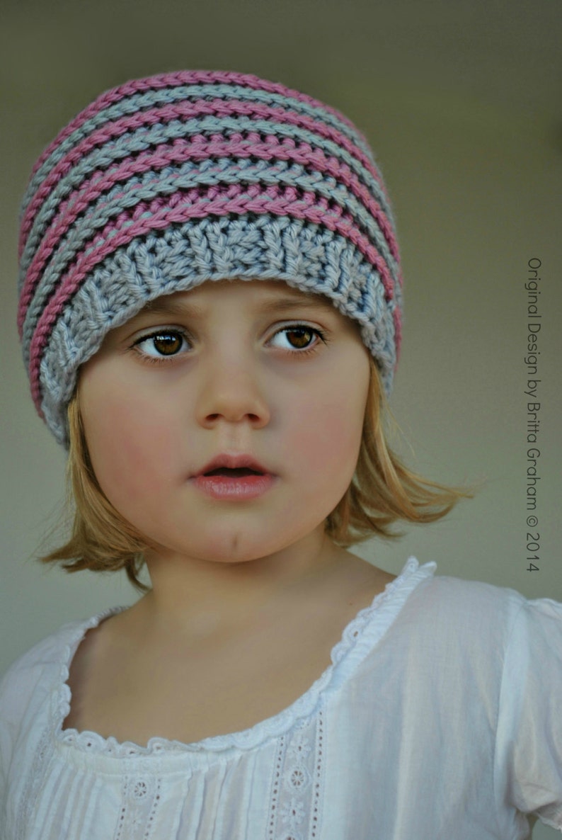 Unisex Ribbed Beanie crochet hat pattern using DK weight US | Etsy