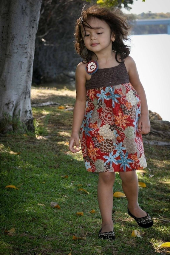 crochet dress with fabric skirt Sans Limites Crochet: Dress Yolk DIY