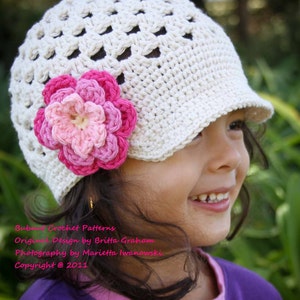 Newsboy Hat Crochet Pattern No.301 Digital Download PDF Pattern English image 2