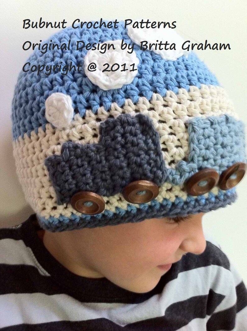 Easy Peasy Train Hat Crochet Pattern for Boys No.109 Digital Etsy