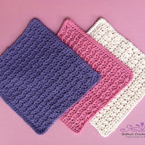 Crochet Dish Cloth Patterns THREE Instant Digital Downloads English image 5