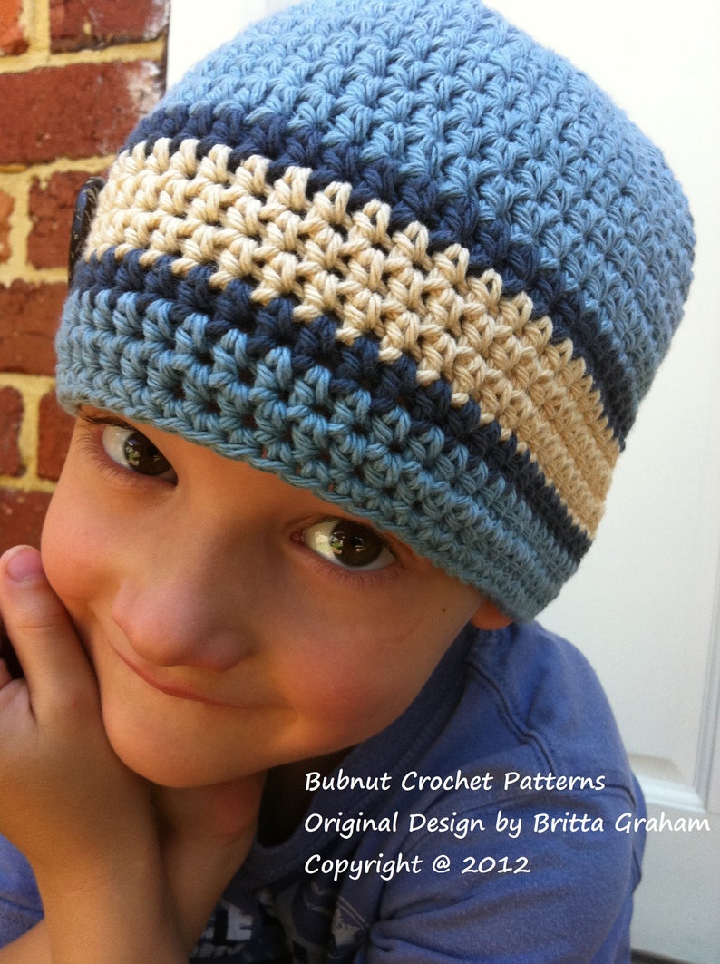 Crochet Hat Pattern Boys and Girls Quick and Easy Hat Crochet Pattern No.110 English image 3