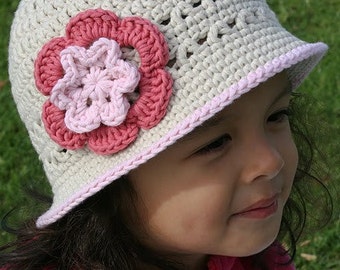 Crochet Summer Hat Pattern  -  No.106 English