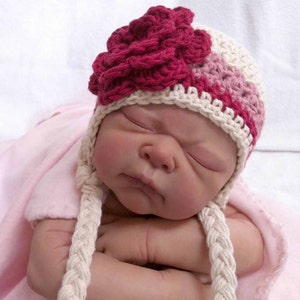 Crochet Hat Pattern Easy Peasy Earflap Hat Crochet Pattern No.603 Unisex NINE Sizes from Newborn to Adult English image 2