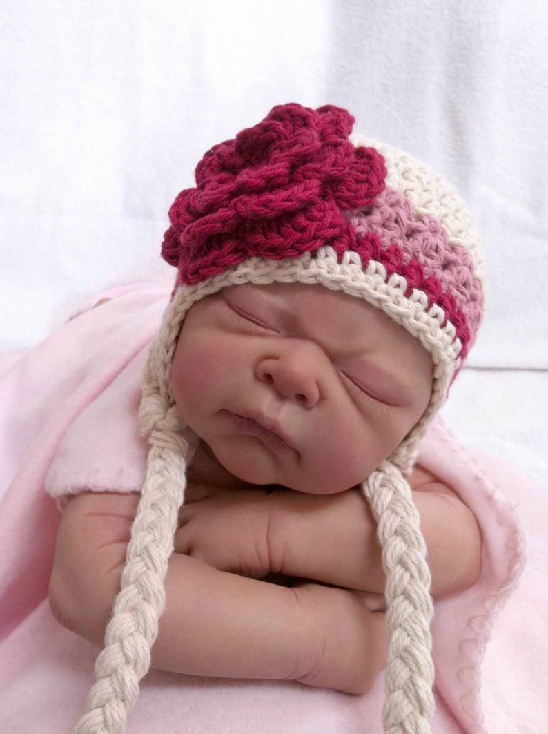 Crochet Hat Pattern Easy Peasy Earflap Hat Crochet Pattern No.603 Unisex NINE Sizes from Newborn to Adult English image 2