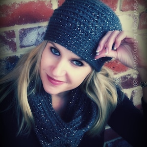 Crochet Hat Pattern - Easy Peasy Chunky Hat & Snood Crochet Pattern No.514 Scarf Pattern Digital Download English