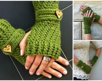 Fingerless Gloves Crochet Pattern No.914 Glove Crochet Pattern Straps Digital Download PDF English