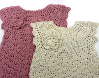 Baby Dress Crochet Pattern for 3 to 18 month Digital PDF Dress Pattern for Babies - No.921 English