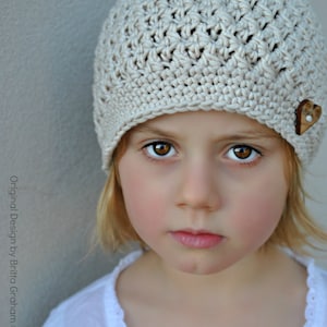 Crochet Hat Pattern - Chunky Textured Beanie Crochet Pattern No.108 FOUR sizes Baby Toddler Child Digital PDF English