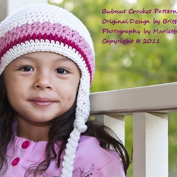 Crochet Hat Pattern - Earflap Hat Pattern No.603 Unisex Newborn Baby Toddler Adult Sizes Digital Download English