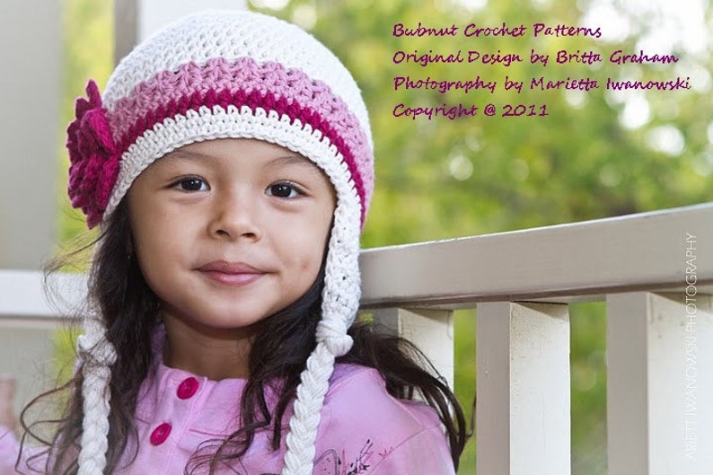 Crochet Hat Pattern Easy Peasy Earflap Hat Crochet Pattern No.603 Unisex NINE Sizes from Newborn to Adult English image 1