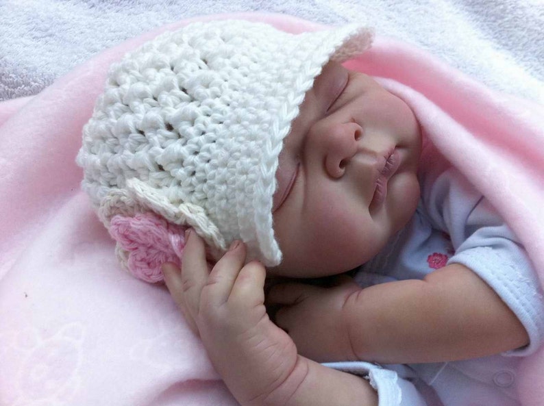 Crochet Hat Pattern Newsboy Hat Crochet Pattern No.206 Newborn, Baby and Toddler Sizes English image 1