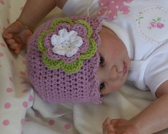 Patrón de gorro de ganchillo - Easy Peasy Shell Trim Baby Hat Patrón de ganchillo No.103 OCHO tamaños Inglés