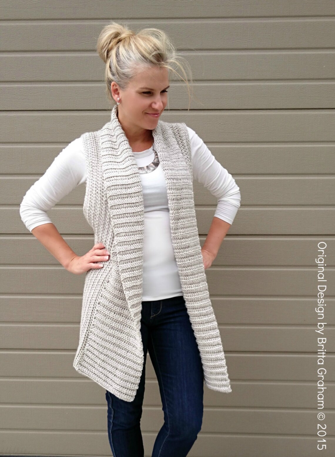 Easy Shawl Collar Long Vest Crochet Pattern Style No.935 Etsy