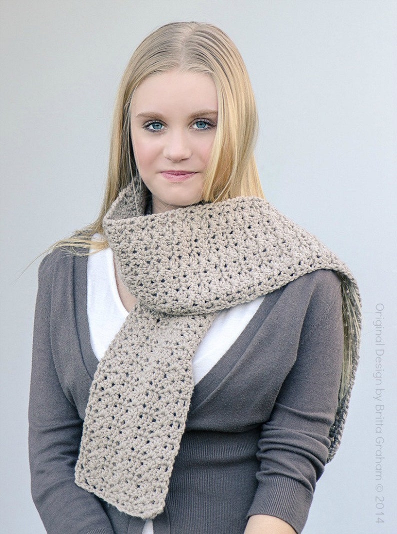 Crochet Scarf Pattern Willow Scarf Crochet Pattern No.511 Instant Download Digital PDF English image 1