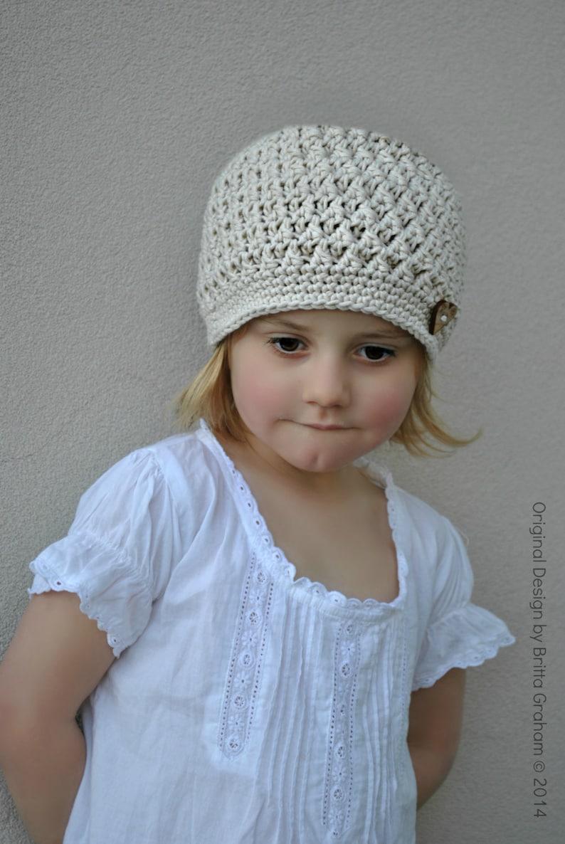 Crochet Hat Pattern in Baby, Toddler and Child Sizes available as instant download No.108 English image 2