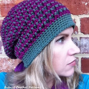 Slouchy hat pattern / textured slouchy beanie crochet pattern No.209 Digital Crochet Pattern English