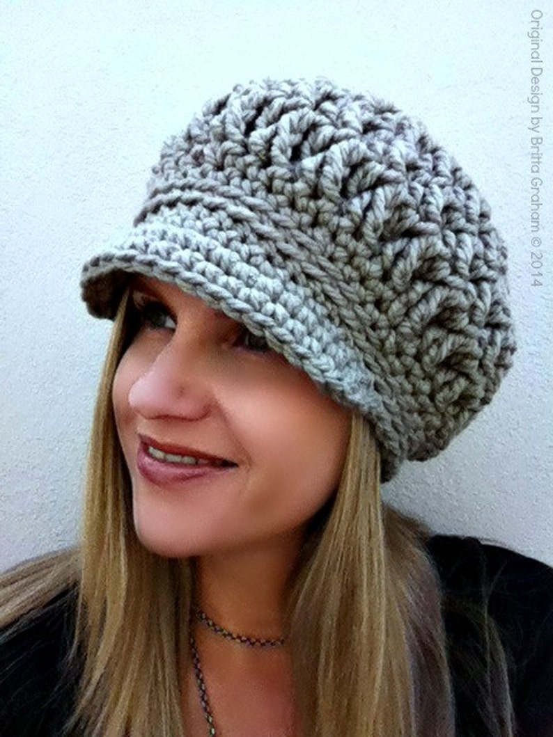 Newsboy Crochet Hat Pattern for Super Bulky Yarn the - Etsy