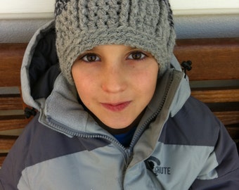 Boys crochet hat pattern - Funky Chunky Beanie Crochet Pattern No.400 Digital Download English