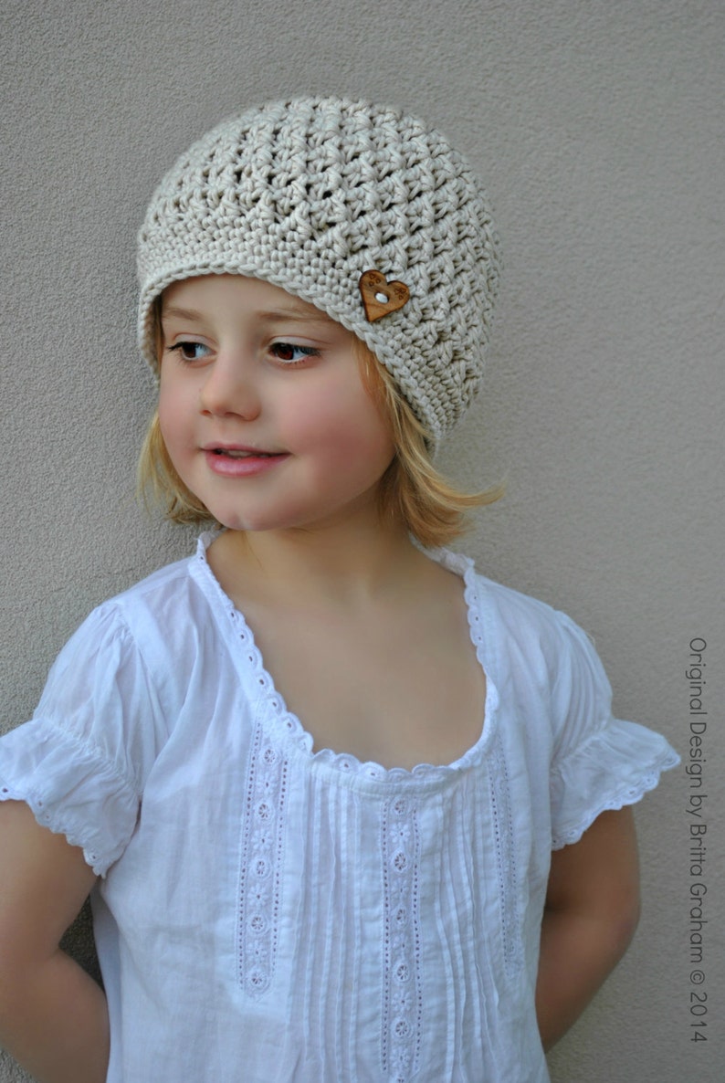 Crochet Hat Pattern in Baby, Toddler and Child Sizes available as instant download No.108 English image 3