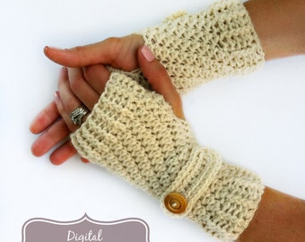 Fingerless Gloves Crochet Pattern No.914 Glove Crochet Pattern Straps Digital Download PDF English