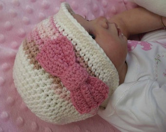 Baby Crochet Hat Pattern - Autumn Cloche with a Bow - Crochet Pattern No.105 English