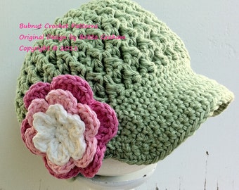 Crochet Hat Pattern Bubnut Best Seller Newsboy Hat Crochet Pattern P207 4U To Make Yourself English