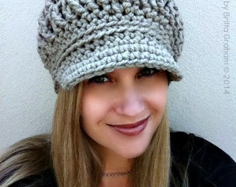 Chunksta Newsboy Pattern for super chunky aka bulky yarn No.220 Digital Download Crochet Pattern English