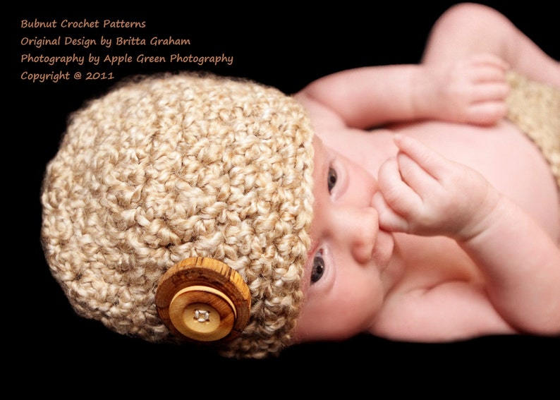 Baby Bowl, Diaper Cover and Hat Crochet Pattern ideal Photography Prop No.904 Digital Pattern English image 2