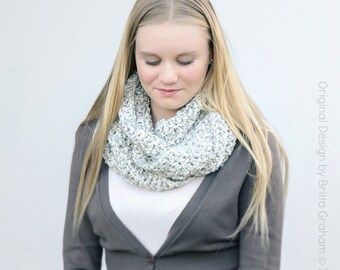 Chunky Cowl Crochet Pattern - No.513 Instand Digital Download Crochet Pattern for Snood Scarf English
