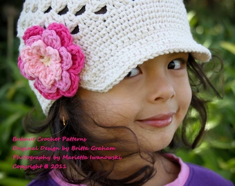 Newsboy Hat Crochet Pattern No.301 Digital Download PDF Pattern English