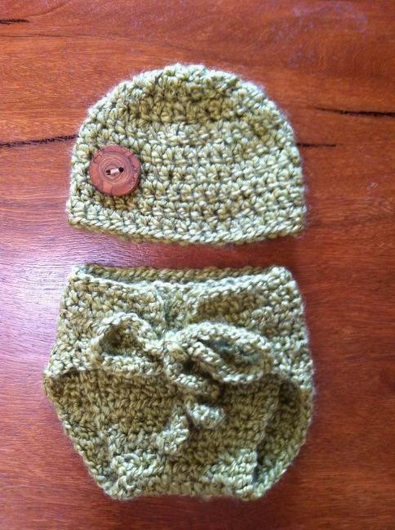 Baby Bowl, Diaper Cover and Hat Crochet Pattern ideal Photography Prop No.904 Digital Pattern English image 4