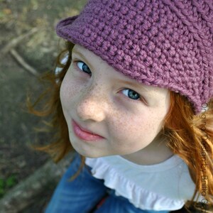 Crochet Hat Pattern Easy Peasy Button-Up Brimmed Newsboy Cap No.310 Instant Digital Download English image 4