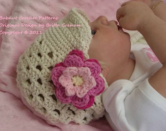 Crochet Hat Pattern - Open Stitch Newsboy Cap Crochet Pattern No.301 Baby Toddler and Kid Sizes English