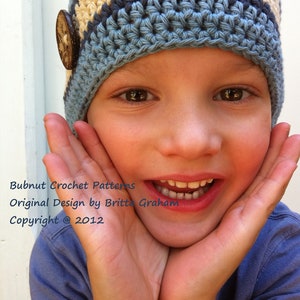 Crochet Hat Pattern Boys and Girls Quick and Easy Hat Crochet Pattern No.110 English image 1