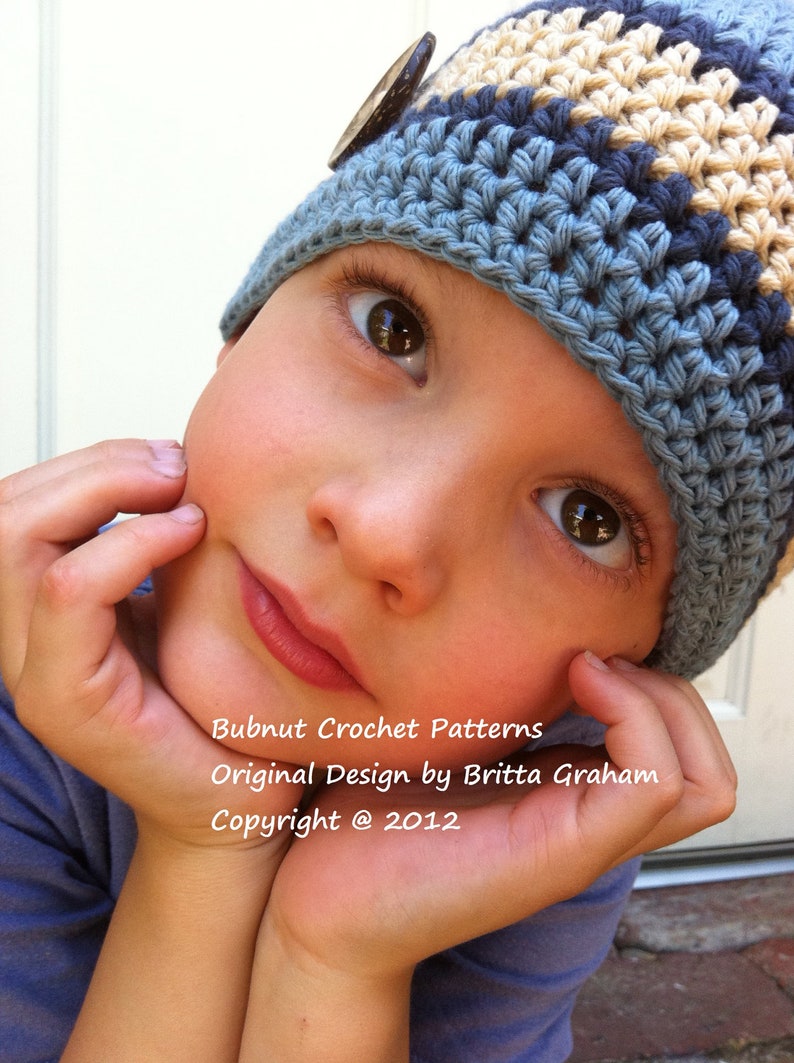 Crochet Hat Pattern Boys and Girls Quick and Easy Hat Crochet Pattern No.110 English image 2
