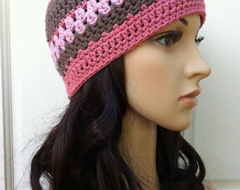 Ladies Crochet Hat Pattern - Womens Beanie Pattern No.208 Digitail Download PDF English