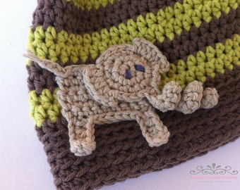 Elephant and Lion 3D Applique Crochet Pattern P705 Digital Download