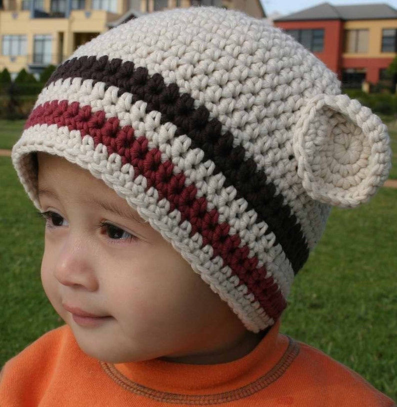 Crochet Hat Pattern Boys Easy Peasy Chunky Beanie Crochet Pattern No.102 Beginners Adult Mens Teen Kid Sizes English image 3