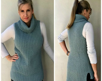 MEDI SHELL MOTIF CROCHET KNIT VEST