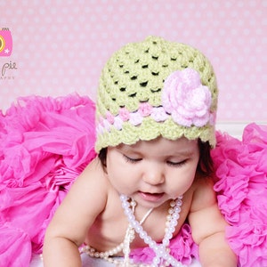 Girls Hat Crochet Pattern with Shell Trim in Preemie, Newborn, Baby, Toddler and Child Sizes No.203 Digital English image 3